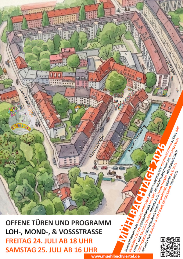 Einladungskarte der Mühlbachtage 2026 - gestaltet von Dilara Orujzade
